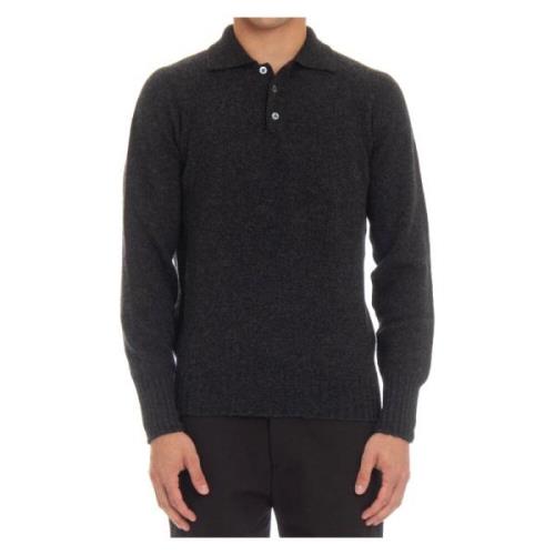 Drumohr Polo Sweater Grå Gray, Herr