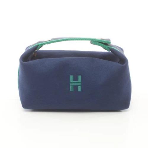 Hermès Vintage Pre-owned Canvas handvskor Blue, Dam