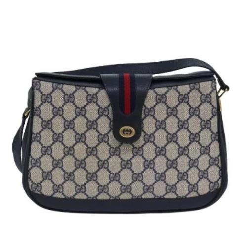 Gucci Vintage Pre-owned Canvas gucci-vskor Blue, Dam