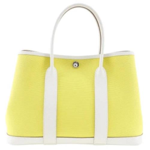 Hermès Vintage Pre-owned Canvas totevskor Yellow, Dam