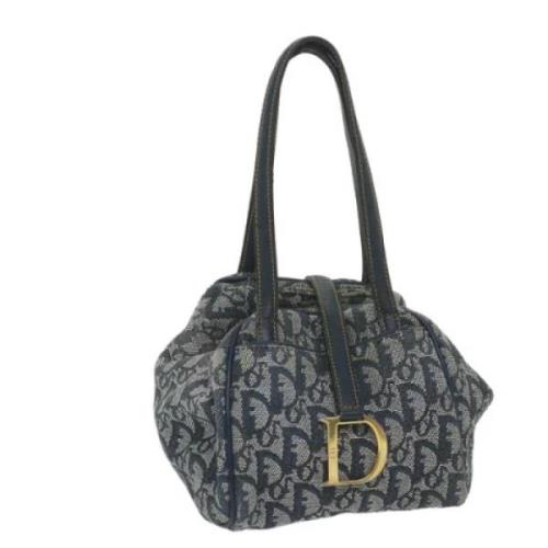 Dior Vintage Pre-owned Canvas handvskor Blue, Dam