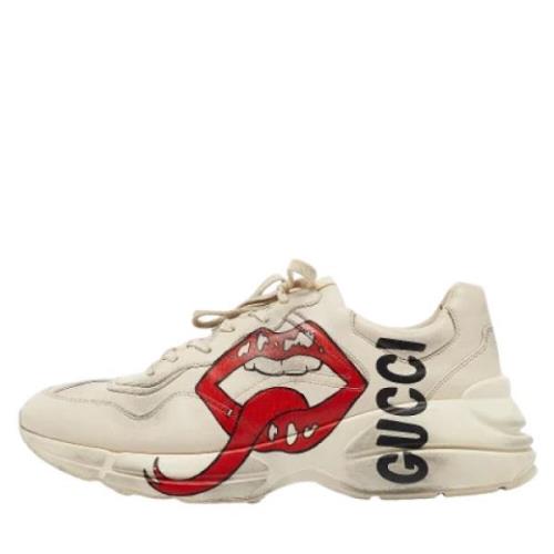 Gucci Vintage Pre-owned Laeder sneakers White, Herr