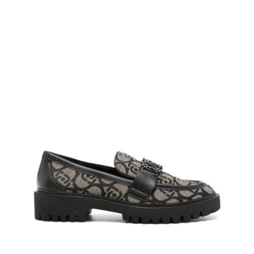 Liu Jo Canvas Loafers Svart Black, Dam