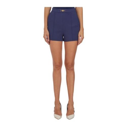 Elisabetta Franchi Stiliga Klämma Shorts Blue, Dam