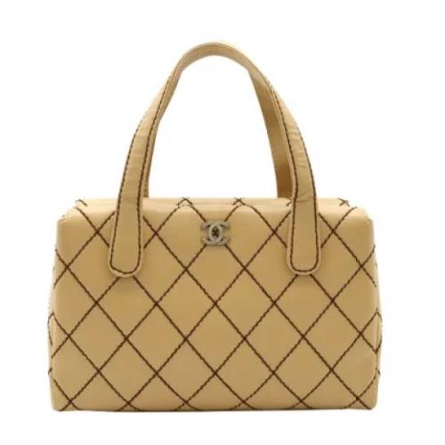 Chanel Vintage Pre-owned Laeder totevskor Beige, Dam