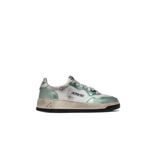 Autry Vintage Mesh Sneakers i Pastellgrön Green, Herr