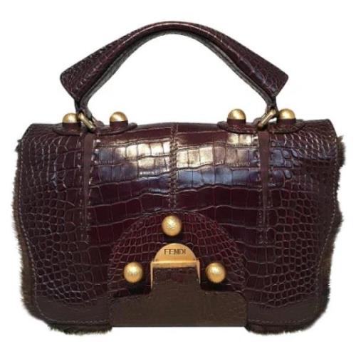 Fendi Vintage Pre-owned Laeder handvskor Brown, Dam