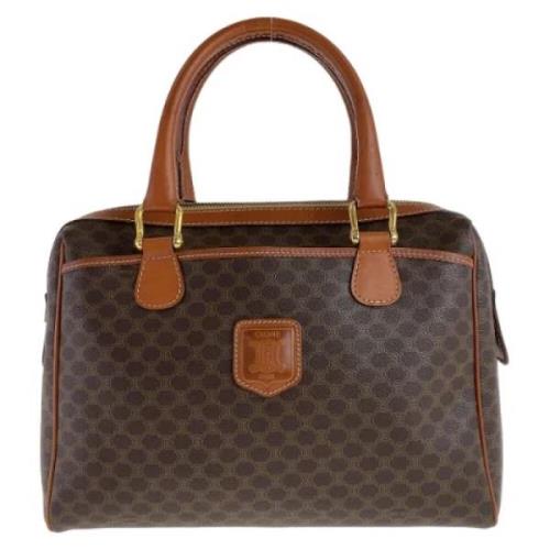 Celine Vintage Pre-owned Canvas handvskor Brown, Dam