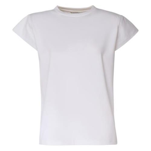 Magda Butrym Vita Bomull Rund Hals T-shirts White, Dam