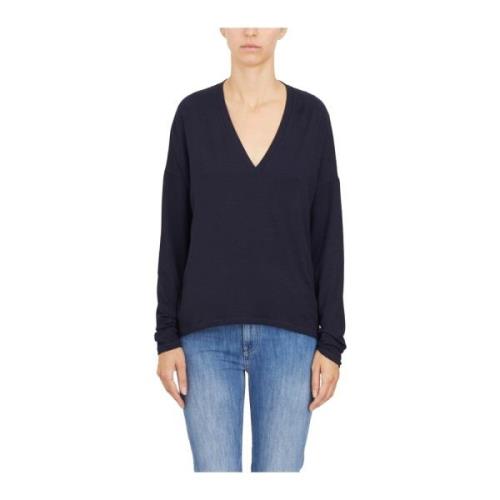 Dondup V-ringad Topp Blue, Dam