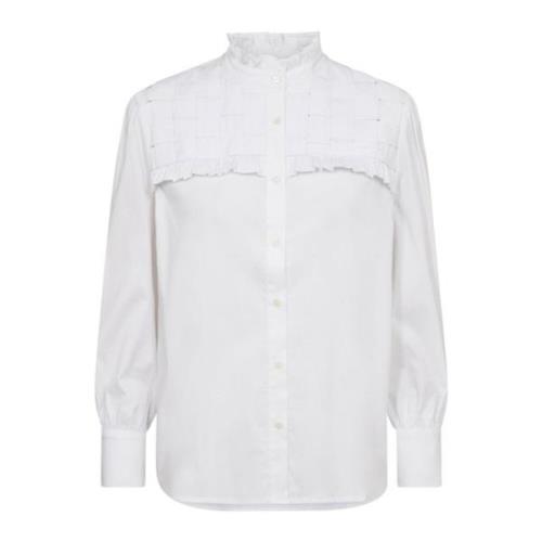 Co'Couture Elegant Crisp Braid Shirt Blus Vit White, Dam