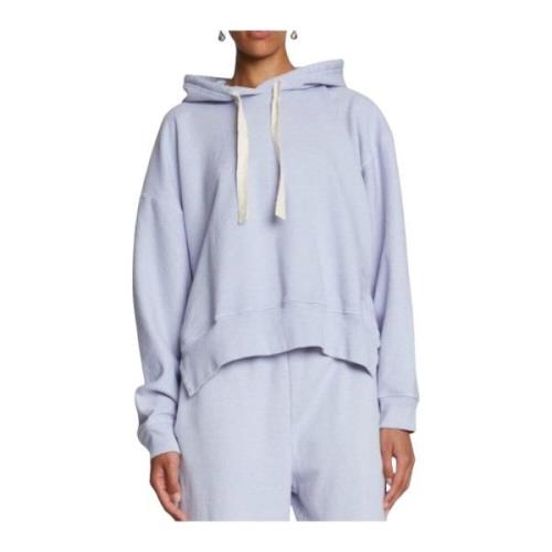 Proenza Schouler Hoodie med sidologo och slits Blue, Dam