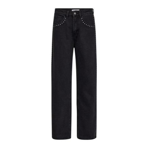 Co'Couture Stud Jeans 96-Black Black, Dam