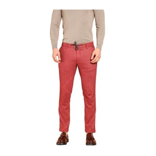 Mason's Ull-Effekt Flanell Extra Slim Fit Chino Byxor Red, Herr