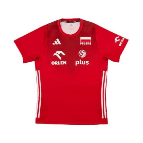 Adidas Polen Volleyboll Match T-tröja Red, Herr