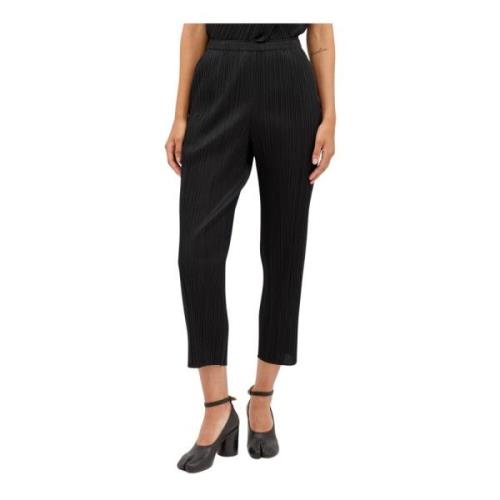 Issey Miyake Veckade Tapered Byxor Black, Dam