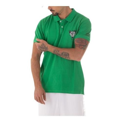 Just Cavalli Herr Logo Polo Tröja Green, Herr