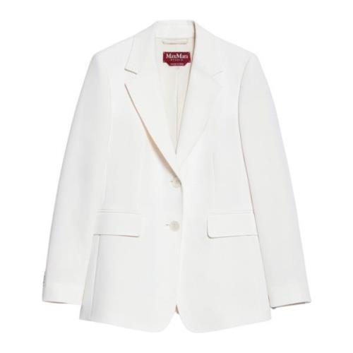 Max Mara Vit Linz Cady Blazer Elegant Klänning White, Dam