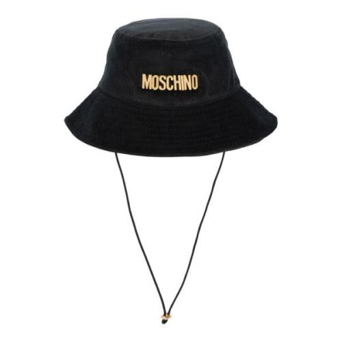 Moschino Dragsko Logo Mössa Enkel Stil Black, Dam