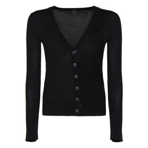 Pinko Svart V-ringad Cardigan Tröja Black, Dam