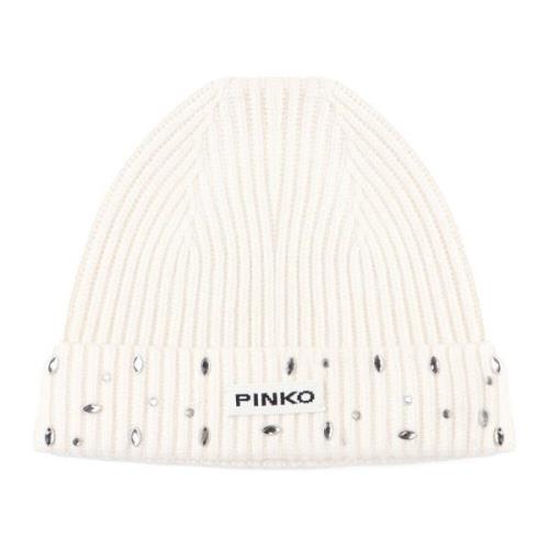 Pinko Ull Lapel Hatt Elfenben Italien White, Dam