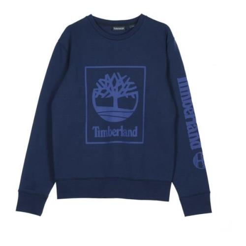 Timberland Säsongs träd Crewneck Sweatshirt Svart Blue, Herr