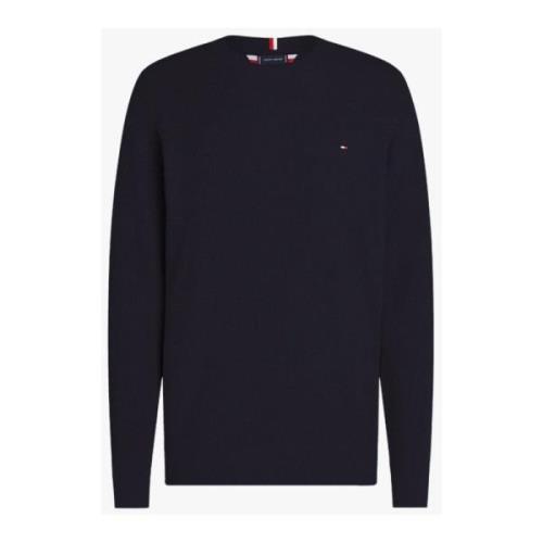 Tommy Hilfiger Raffinerad Struktur Crew Neck Tröja Blue, Herr