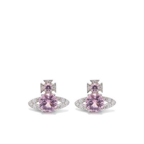 Vivienne Westwood Kristall Orb Stud Örhängen Gray, Unisex