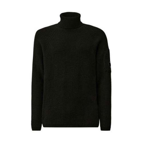 C.p. Company Räfflad Turtleneck Stickad Tröja Black, Herr