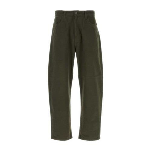 Carhartt Wip Khaki Bomull Landon Byxa Green, Herr