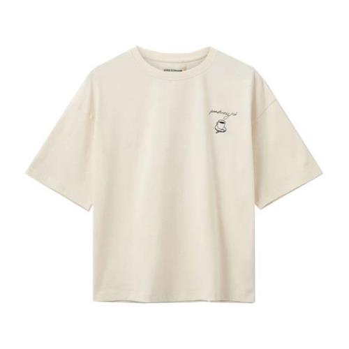 Sofie Schnoor Broderad T-shirt Light Sand Beige, Dam