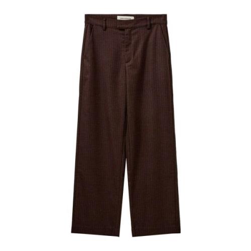 Sofie Schnoor Randiga Straight-Leg Byxor Tan/Brun Brown, Dam