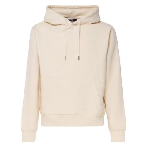 Jacquemus Broderad Logga Hoodie Beige Tröja Beige, Unisex