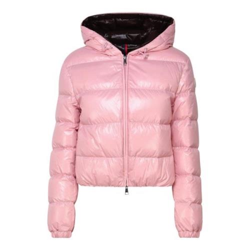 Moncler Rosa Bayard Jacka med Huva Pink, Dam