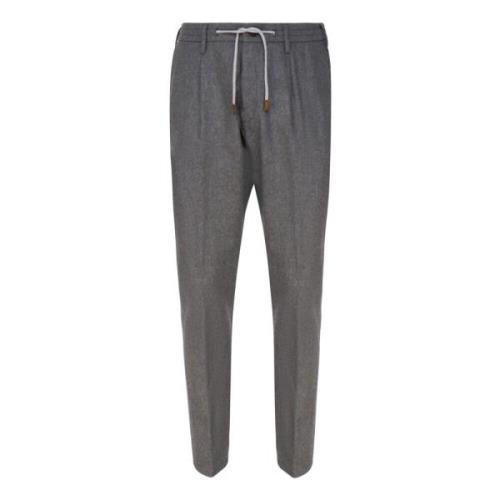 Eleventy Ullblandade joggingbyxor Morot passform Gray, Herr