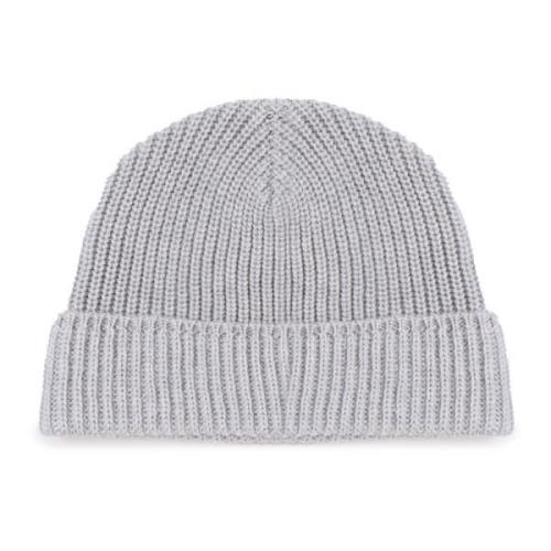 Eleventy Melange Grå Ull Beanie Mössa Gray, Herr