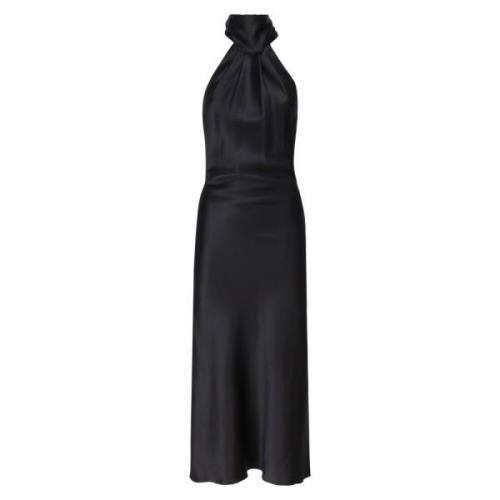 Max Mara Elegant Svart Sidensklänning Black, Dam