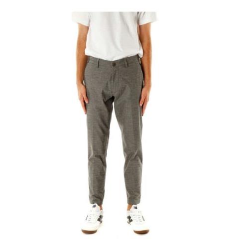 Drykorn Tapered Fit Byxor med Elastiska Insatser Gray, Herr