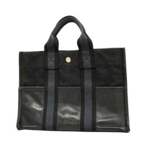 Hermès Vintage Pre-owned Canvas handvskor Black, Dam