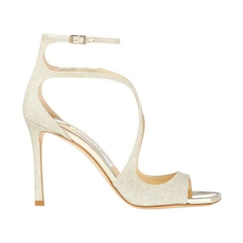 Jimmy Choo Platinum Ice Sandaler Beige, Dam