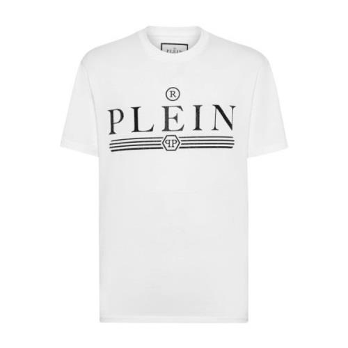 Philipp Plein Snygg Grafisk T-shirt Fadcmtk Stil White, Herr