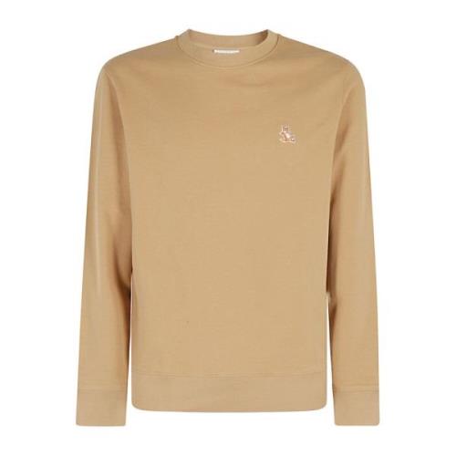 Maison Kitsuné Sweatshirt med Chillax Patch Brown, Herr