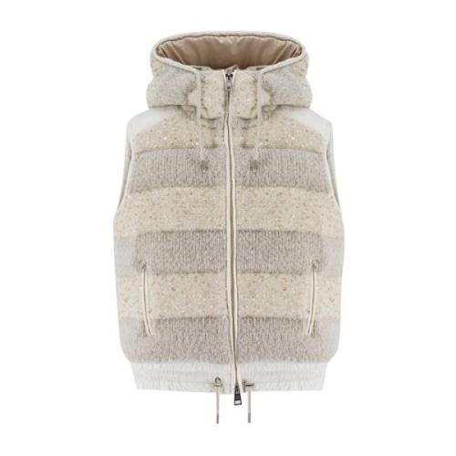 Panicale Vadderad Gilet med Paljettdekoration Gray, Dam