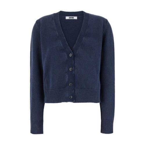 Mauro Grifoni Stiliga Cardigan Sweaters Blue, Dam