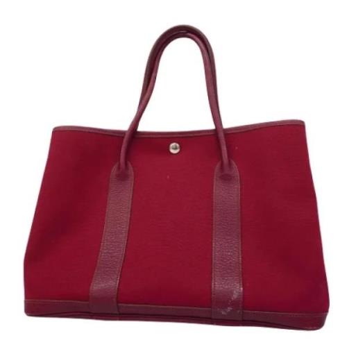 Hermès Vintage Pre-owned Canvas totevskor Red, Dam