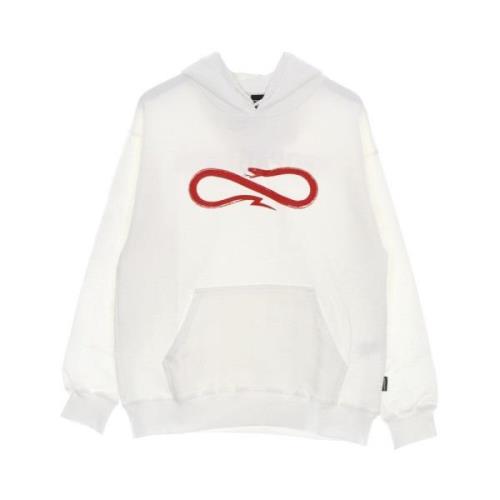 Propaganda Röd Hoodie Lättvikts Sweatshirt White, Herr