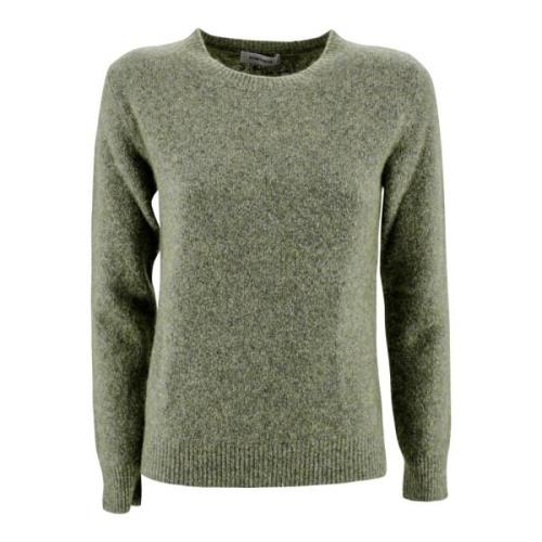 Kangra Alpaca Crew-Neck Wool Jumper Green, Dam