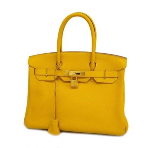 Hermès Vintage Pre-owned Laeder handvskor Yellow, Dam