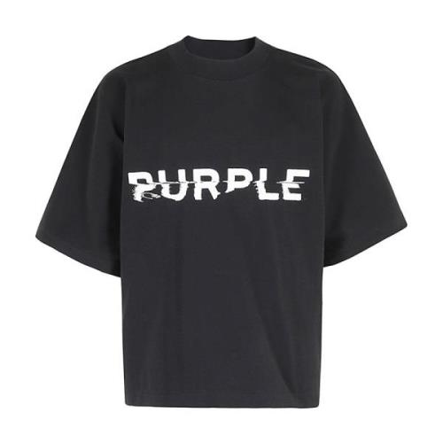 Purple Brand Oversized Kortärmad Jersey Topp Black, Herr