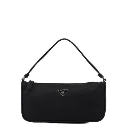 Prada Vintage Pre-owned Nylon handvskor Black, Dam